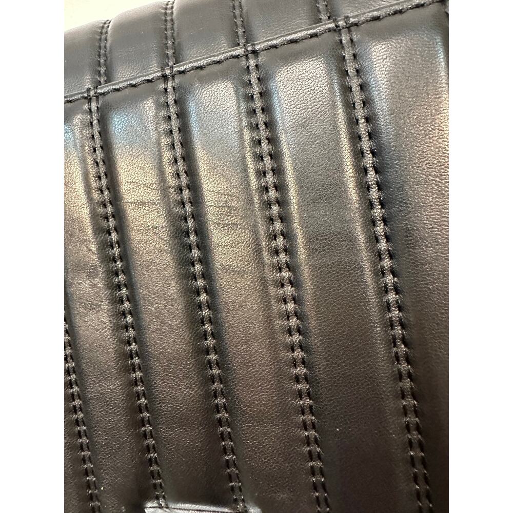 Rebecca Minkoff Dylan Flap Shoulder Bag Black Quilted Leather Silver Hardware - Picture 6 of 10